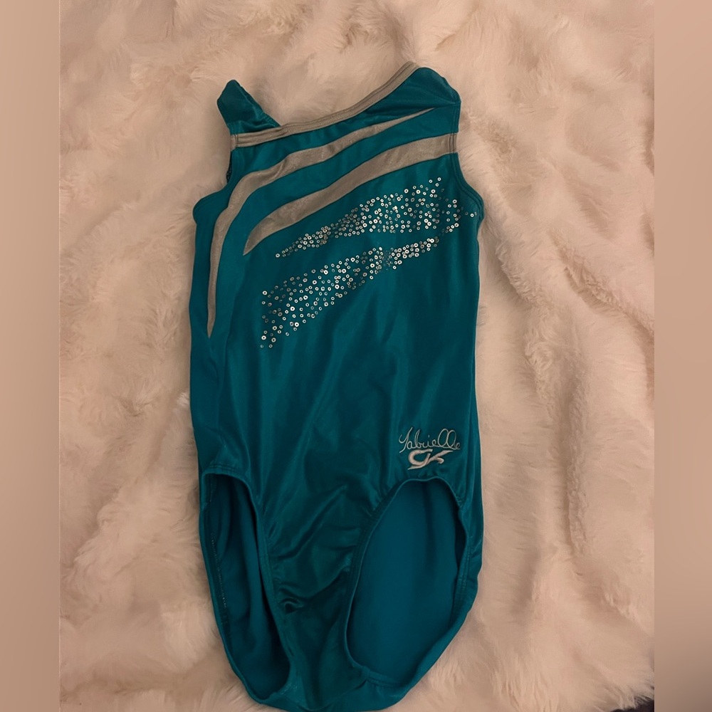 GK Gabby Douglas Teal and Silver Leotard